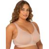 imageFruit of the Loom Womens Fit for Me Collection PlusSize Wireless Bra  Soft Cotton Comfort ampamp SupportSand