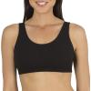 imageFruit of the Loom Womens MultiPack Tank Top Style Sports BraBlackWhiteHeather Grey