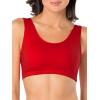 imageFruit of the Loom Womens MultiPack Tank Top Style Sports BraSkinny StripeWhiteRed Hot