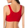 imageFruit of the Loom Womens MultiPack Tank Top Style Sports BraSkinny StripeWhiteRed Hot