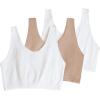 imageFruit of the Loom Womens MultiPack Tank Top Style Sports BraWhiteSandWhite