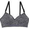 imageFruit of the Loom Womens Seamless WireFree PushUp Bra  Soft Comfortable ampamp SupportiveCharcoal Heather
