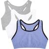 imageFruit of the Loom Womens MultiPack Tank Top Style Sports BraBlue Gem Heather With BlackWhiteGrey