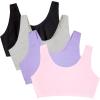 imageFruit of the Loom Womens MultiPack Tank Top Style Sports BraKitty PinkHyacinthGrey HeatherBlack Hue