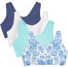 imageFruit of the Loom Womens MultiPack Tank Top Style Sports BraModern TapestryWhiteAruba BlueDutch Blue