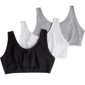 imageFruit of the Loom Womens MultiPack Tank Top Style Sports BraBlackWhiteHeather Grey