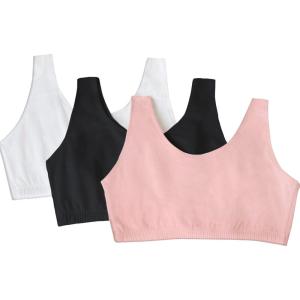 imageFruit of the Loom Womens MultiPack Tank Top Style Sports BraBlushing RoseBlack HueWhite