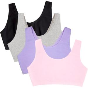 imageFruit of the Loom Womens MultiPack Tank Top Style Sports BraKitty PinkHyacinthGrey HeatherBlack Hue