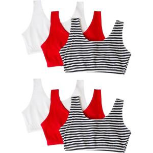 imageFruit of the Loom Womens MultiPack Tank Top Style Sports BraSkinny StripeSkinny StripeWhiteWhiteRed HotRed Hot