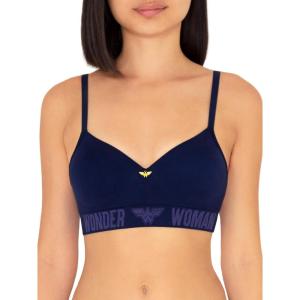 imageFruit of the Loom Womens Seamless WireFree PushUp Bra  Soft Comfortable ampamp SupportiveMedevial Blue  Wonder Woman