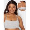 imageFruit of The Loom Womens Spaghetti Strap Cotton Pullover Sports Bra Value PackBlackWhiteWhiteHeather Grey 4pack