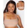 imageFruit of The Loom Womens Spaghetti Strap Cotton Pullover Sports Bra Value PackSandWhiteBlackHeather Grey