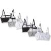 imageFruit of The Loom Womens Spaghetti Strap Cotton Pullover Sports Bra Value PackWhiteHeather GrayBlackWhiteHeather GrayBlack 6pack