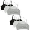 imageFruit of The Loom Womens Spaghetti Strap Cotton Pullover Sports Bra Value PackWhiteHeather GrayBlackWhiteHeather GrayBlack 6pack