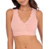 imageFruit of the Loom Womens 2Pack Full Coverage Wireless Cotton BraSoft ampamp Everyday ComfortBlushing RoseWhite