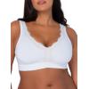 imageFruit of the Loom Womens 2Pack Full Coverage Wireless Cotton BraSoft ampamp Everyday ComfortBlushing RoseWhite