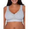 imageFruit of the Loom Womens 2Pack Full Coverage Wireless Cotton BraSoft ampamp Everyday ComfortLilac WhisperGrey Heather