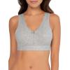 imageFruit of the Loom Womens 2Pack Full Coverage Wireless Cotton BraSoft ampamp Everyday ComfortWhiteGrey Heather