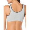 imageFruit of the Loom Womens MultiPack Tank Top Style Sports BraHeather Grey With BlackWhiteBlack