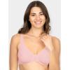 imageFruit of the Loom Womens Unlined Underwire BraCotton ampamp Spandex Blend for Natural Shape and FlexibilityBittersweet Pink  White86ck