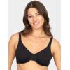 imageFruit of the Loom Womens Unlined Underwire BraCotton ampamp Spandex Blend for Natural Shape and FlexibilityBlack HueBlack Hue