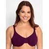 imageFruit of the Loom Womens Unlined Underwire BraCotton ampamp Spandex Blend for Natural Shape and FlexibilityPurple VelvetBlushingBlack
