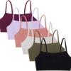 imageFruit of The Loom Womens Spaghetti Strap Cotton Pullover Sports Bra Value PackBlackHeather GreyOlivePurpleLilacDusk