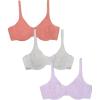 imageFruit of the Loom Womens Unlined Underwire BraCotton ampamp Spandex Blend for Natural Shape and FlexibilityDesert DuskGreyLilac Whisper