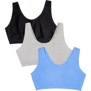 imageFruit of the Loom Womens MultiPack Tank Top Style Sports BraCornflowerblueGreyBlack