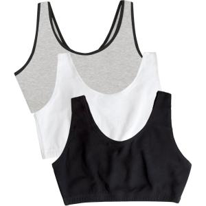 imageFruit of the Loom Womens MultiPack Tank Top Style Sports BraHeath G W Blk White Black