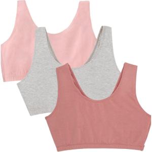 imageFruit of the Loom Womens MultiPack Tank Top Style Sports BraHeather GreyDuskBlushing Rose