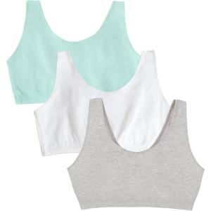 imageFruit of the Loom Womens MultiPack Tank Top Style Sports BraMint ChipWhiteGrey Heather