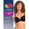 imageFruit of the Loom Womens Smooth Cotton TShirt Bra Pack  UltraSoft Flexible and Invisible Under TeesBlack HueSandWhite