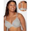 imageFruit of the Loom Womens Smooth Cotton TShirt Bra Pack  UltraSoft Flexible and Invisible Under TeesBlushing RoseWhiteGrey Heather
