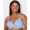 imageFruit of the Loom Womens Smooth Cotton TShirt Bra Pack  UltraSoft Flexible and Invisible Under TeesDeja BlueSkipper BlueGrey Heather