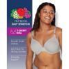 imageFruit of the Loom Womens Smooth Cotton TShirt Bra Pack  UltraSoft Flexible and Invisible Under TeesDeja BlueSkipper BlueGrey Heather