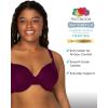 imageFruit of the Loom Womens Smooth Cotton TShirt Bra Pack  UltraSoft Flexible and Invisible Under TeesLilac WhisperPurple VelvetBlack