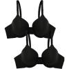 imageFruit of the Loom Womens Smooth Cotton TShirt Bra Pack  UltraSoft Flexible and Invisible Under TeesBlack HueBlack Hue