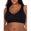imageFruit of the Loom Womens 2Pack Full Coverage Wireless Cotton Bra  Soft ampamp Everyday ComfortGrey HeatherBlack Hue