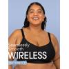 imageFruit of the Loom Womens 2Pack Stretch Wireless Bra wBuilt in PadsBlack HueLilac Whisper