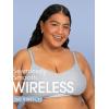 imageFruit of the Loom Womens 2Pack Stretch Wireless Bra wBuilt in PadsRose ShadowGrey Heather