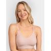 imageFruit of the Loom Womens 2Pack Stretch Wireless Bra wBuilt in PadsRose ShadowGrey Heather