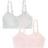 imageFruit of the Loom Womens 2Pack Stretch Wireless Bra wBuilt in PadsRose ShadowGrey Heather