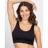imageFruit of the Loom Womens 3Pack Seamless FullCoverage Wireless BraBlackBlackBlack