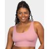 imageFruit of the Loom Womens 3Pack Seamless FullCoverage Wireless BraRose ShadowLilasPremium Plum
