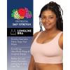 imageFruit of the Loom Womens 3Pack Seamless FullCoverage Wireless BraRose ShadowLilasPremium Plum