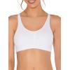imageFruit of the Loom Womens Adjustable Shirred Front Racerback Sports Bra Multi Pack OptionsHeather GreyWhiteBlue Gem