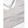 imageFruit of the Loom Womens Adjustable Shirred Front Racerback Sports Bra Multi Pack OptionsHeather GreyWhiteBlue Gem
