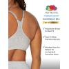 imageFruit of the Loom Womens Adjustable Shirred Front Racerback Sports Bra Multi Pack OptionsLilacGrey HeatherPurple Velvet