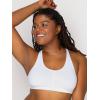 imageFruit of the Loom Womens Adjustable Shirred Front Racerback Sports Bra Multi Pack OptionsMintWhiteGreyMintWhiteGrey
